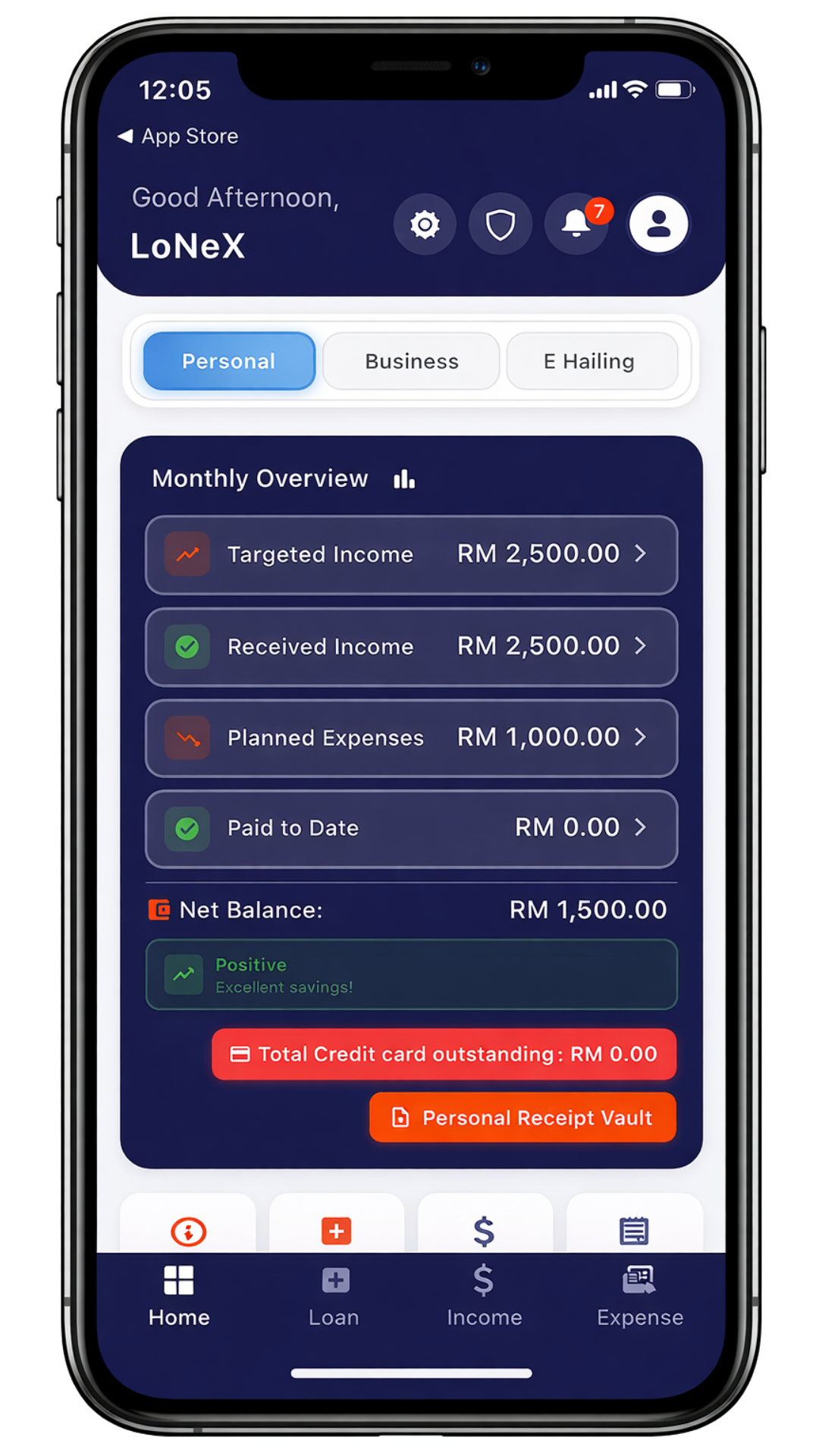 LoNeX App Screenshot